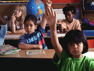 Children in classroom.