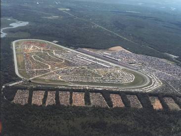 aerial view of Pocono raceway track