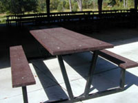 picnic table made from recycled materials