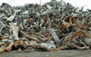 Recovered metal debris at Fresh Kills landfill.