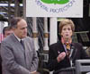 Then EPA Administrator Christie Todd Whitman and then New York City Mayor Rudy Giuliani opening EPA's central wash station.